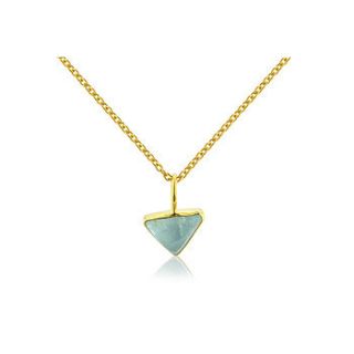 triangular aquamarine pendant set in 18ct by argent of london