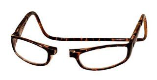 CliC Euro Adjustable Front Magnetic Connect Reading Glasses; Dark Tortoise: Health & Personal Care