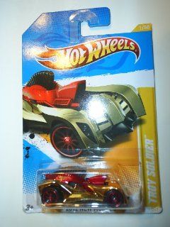 Hot Wheels 2012 New Models #1/50 Gold Chrome & Red TROY SOLDIER #1/247 Collectible Car Toys & Games