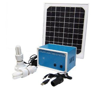 Solar Panel Power Station with Charger, Large Battery and Emergecy Lights( Can Charge Cell Phones, 2 Way Radios, Ipods Etc.. )   Table Lamps  