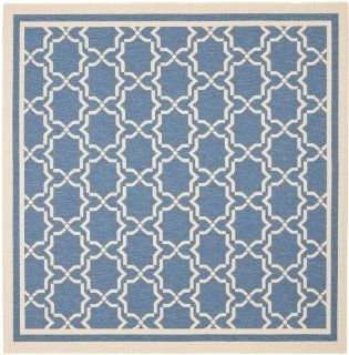 Safavieh CY6916 243 Courtyard Collection Indoor/Outdoor Square Area Rug, 7 Feet 10 Inch, Blue and Beige  