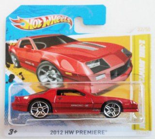 1985 CHEVROLET CAMARO IROC Z (RED) * 2012 Hot Wheels #22/244 HW Premiere 164 scale car on SHORT CARD 
