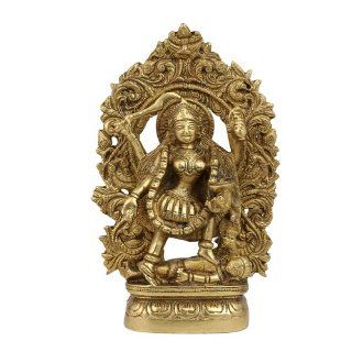 Kali Goddess Statue And Sculpture For The Home Dcor; Brass; 5 x 1.75 x 7.5 Inches  