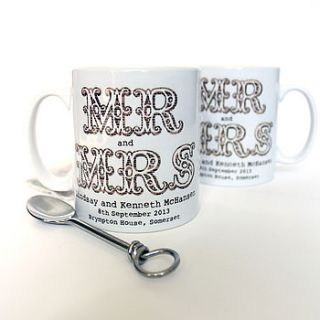 personalised wedding mug by lovehart
