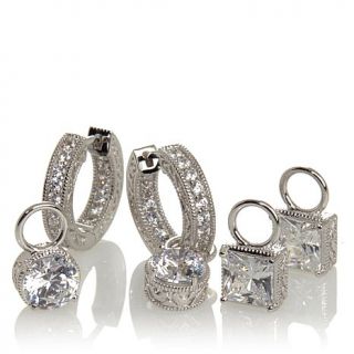 6.40ct Absolute™ Convertible Vintage Inspired Hugger Earrings with Remova