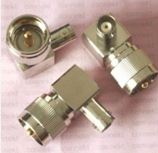 RF coaxial adapter connector UHF SO239 PL259 male to BNC female right angle Computers & Accessories
