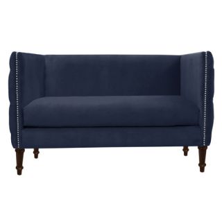 Nail Button Tufted Settee Loveseat