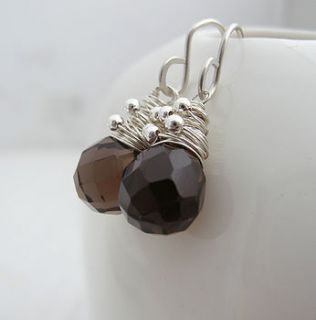 smoky quartz earrings by sarah hickey