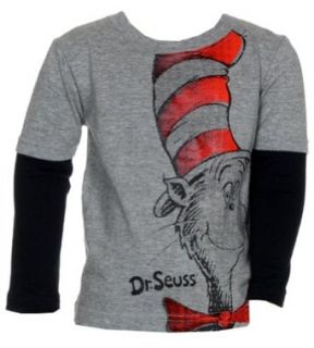 Dr. Seuss "Cat in the Hat" Grey Infant Layered T Shirt: Clothing