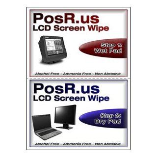 POSRUS (6 Pack) Wet And Dry Twin Pak Screen Wipe for Cleaning LCD Screens, Touchscreens, Laptops, Tablets, Televisions, Computer Monitors, and More!: Computers & Accessories