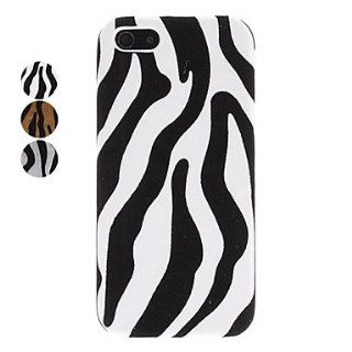 Zebra Stripe Pattern Stick to Leather Hard Case for iPhone 5/5S (Assorted Colors) ( Color : White ) : Cell Phone Carrying Cases : Sports & Outdoors