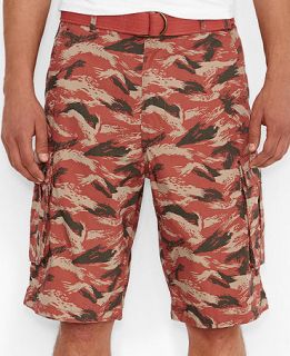 Levis Leaf Camo Mineral Red Snap Cargo Shorts   Shorts   Men