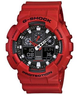 G Shock Mens Analog Digital Red Resin Strap Watch GA100B 4A   Watches   Jewelry & Watches