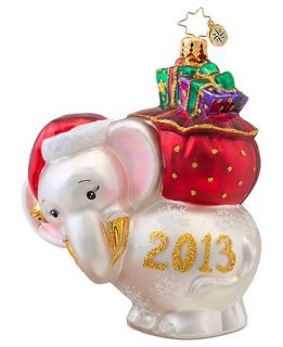 Christopher Radko Exclusive 2013 Dated Elephant Ornament   Holiday Lane