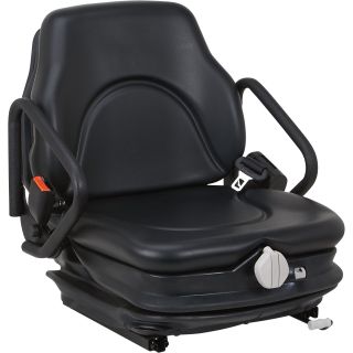 Low-Suspension Seat for Caterpillar and Mitsubishi Forklifts – Black, Model# 8041  Forklift   Material Handling Seats