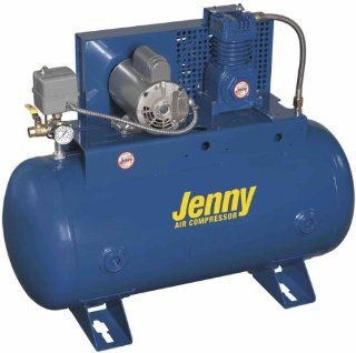 Jenny Compressors 2(F12C) 30C 230/1 1 HP 30 Gallon Tank 1 Phase 230 Volt, Single Stage Duplex Electric Climate Control Compressor   Stacked Tank Air Compressors  