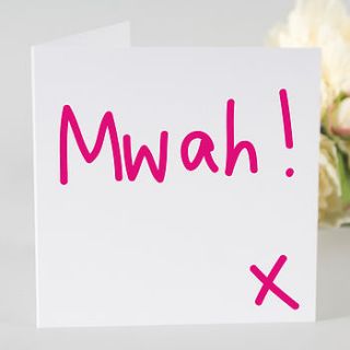 'mwah!' card by megan claire