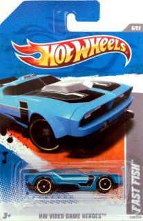 2011 Hot Wheels FAST FISH HW Video Game Heroes 6 of 22 #228 blue: Toys & Games