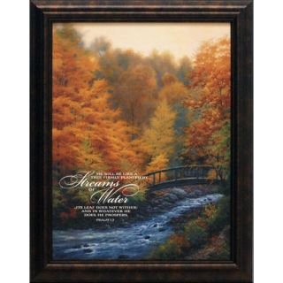 Artistic Reflections He Leads Me Besides Peaceful Streams Framed Art