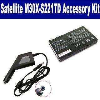 Toshiba Satellite M30X S221TD Laptop Accessory Kit includes: SDDQ PA3395U 8 Battery, SDA 3556 Car Adapter: Computers & Accessories
