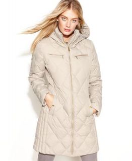 MICHAEL Michael Kors Hooded Diamond Quilted Long Length Puffer Coat   Coats   Women