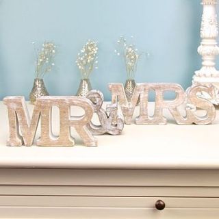 mr and mrs wooden words decoration by lisa angel wedding
