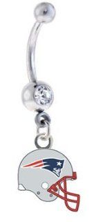 New England Patriots "Helmet Edition" NFL Sexy Belly Navel Ring: Jewelry