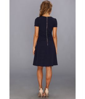 Badgley Mischka Fit And Flare Cocktail Dress Bms2010 Navy