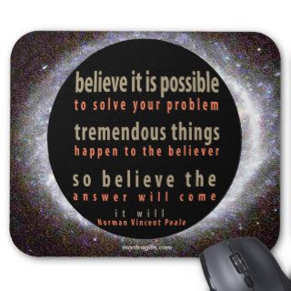 Norman Vincent Peale Quote Mouse Pads