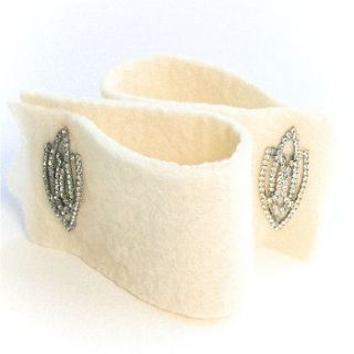 hand felted pair of cuffs by mel anderson design
