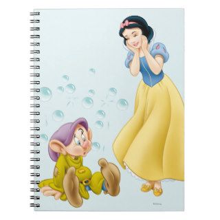 Snow White and Dopey Bubbles Spiral Note Books