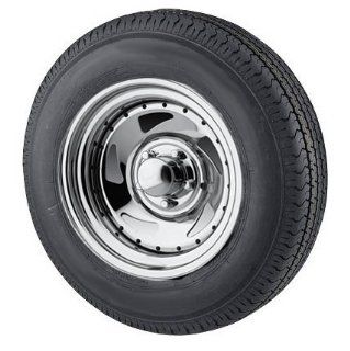 ST205/75R14 Radial Trailer Tire mounted on Chrome Blade Trailer Wheel 5 lug: Automotive