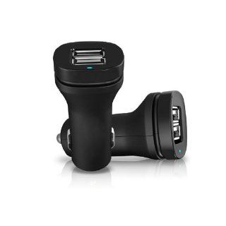 eHotCafe CGCA TR202 EA 2.1Amps / 10.5W Dual USB Car Charger for Apple and Android Devices with Over Current, Over Charge, Over Heat and Short Circuit Protection   Black (Black): Cell Phones & Accessories