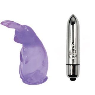 Rabbit Sleeve Purple and High Intensity Bullet Vibrator Combo: Health & Personal Care