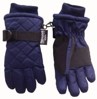 N'ice Caps Boys Thinsulate and Waterproof Quilted Ski Glove (2 4yrs, navy): Clothing
