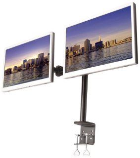 MonMount Dual LCD Monitor Stand Desk Clamp Holds Up to 24" LCD Monitors LCD 194 (Black): Computers & Accessories