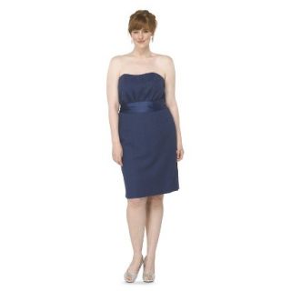 TEVOLIO Womens Plus Size Lace Strapless Dress   Academy Blue   26W