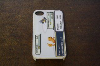 (197wi4) Pokemon Battle Apple iPhone 4 / 4s White Case Gameboy Charmander Squirtle: Everything Else