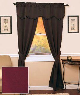 United Curtain Burlington Blackout Window Curtain Five Piece Panel Set, 52 by 84 Inch, Burgundy   Other Products