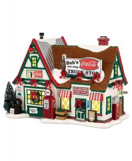Department 56 Snow Village Bobs Truck Stop Collectible Figurine   Holiday Lane