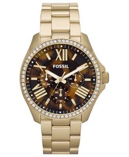 Fossil Womens Cecile Gold Tone Stainless Steel Bracelet Watch 40mm AM4498   Watches   Jewelry & Watches
