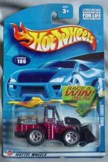 Hot Wheels 2002 Wheel Loader #186 RED Front End Loader Toys & Games