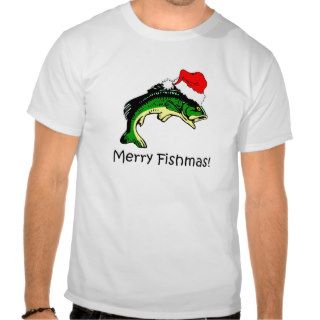 Funny fishing Christmas Tee Shirts