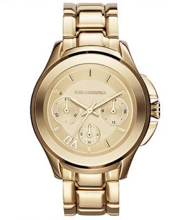 Karl Lagerfeld Womens Karl 7 Klassic Gold Ion Plated Stainless Steel Bracelet Watch 39mm KL2404   Watches   Jewelry & Watches