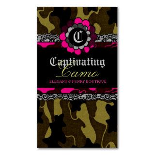 311 CAPTIVATING CAMO HOTT PINK BUSINESS CARDS