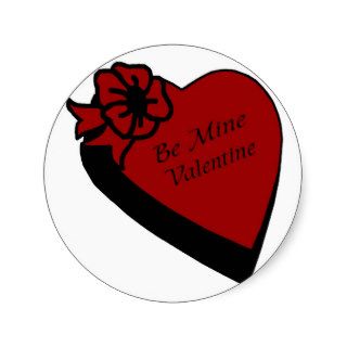 Red and Black Valentine stickers