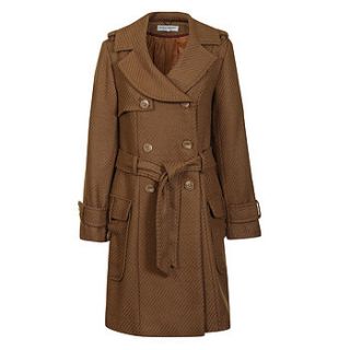  davide wool blend belted coat by the style standard