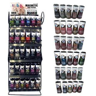 Dependable Storage Delivery 47 300 180 Pc Magnetic Nail Polish 15 Colors Plus Metal Display   Case of 180: Health & Personal Care