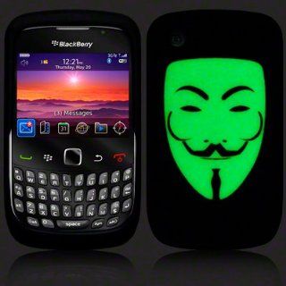Blackberry Curve 3G 9300 / 8520 Glow In The Dark 'V for Vendetta' Inspired (Designed by Creative Eleven) Silicone Skin Case / Cover / Shell  : Cell Phones & Accessories