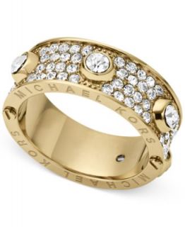 Michael Kors Gold Tone Crystal Pave Dome Ring   Fashion Jewelry   Jewelry & Watches